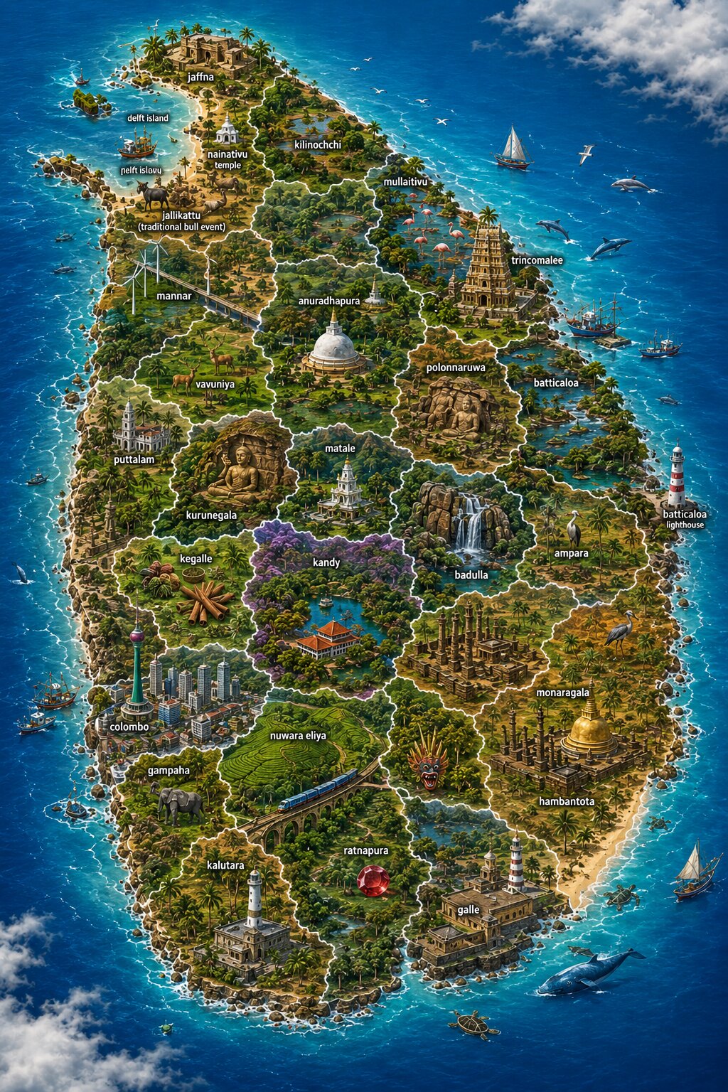 Sri Lanka Travel Map